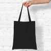 Borsa in cotone 38 x 42 cm con manici lunghi - nero Sacchetti in cotone