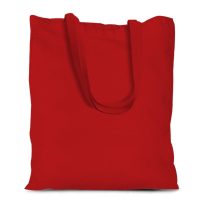 Borsa in cotone 38 x 42 cm con manici lunghi - rossa Feste e occasioni speciali