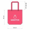 Borsa in cotone 38 x 42 cm con manici lunghi - rossa Accessori per hotel