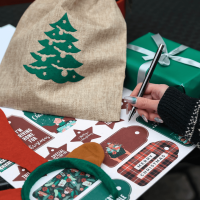Sacchetti di juta 26 x 35 cm - albero di Natale Sacchetti di juta