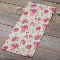 Sacchetti tipo lino con stampa 16 x 37 cm - naturale / rosa Per bambini
