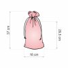 Sacchetti tipo lino con stampa 16 x 37 cm - naturale / rosa Sacchetti di lino
