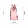 Sacchetti tipo lino con stampa 16 x 37 cm - naturale / fiori rosa Lifehack: idee intelligenti