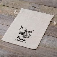 Sacco tipo lino con stampa 30 x 40 cm - per le cipolle (EN) Giardino e piante di casa