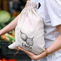 Sacco tipo lino con stampa 30 x 40 cm - per le cipolle (PL) Lifehack: idee intelligenti