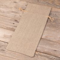 Sacchetti di lino naturale 16 x 37 cm Sacchetti naturali scuri