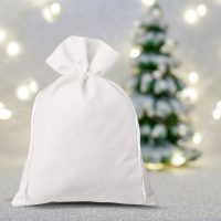 Sacchetti di velluto 30 x 40 cm - bianco Saco grandi 30x40 cm