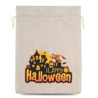 Sacchetti per Halloween (num.1) di juta 30 x 40 cm - naturale chiaro Sacchi di iuta