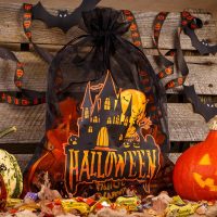 Sacchetti per Halloween (num.2) di organza 40 x 55 cm - nero Sacchetti neri