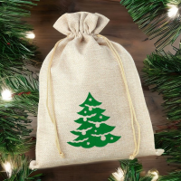 Sacco di iuta 26 x 35 cm - Natale Sacchi di iuta