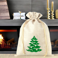 Sacco di iuta 26 x 35 cm - Natale Sacchetti di juta