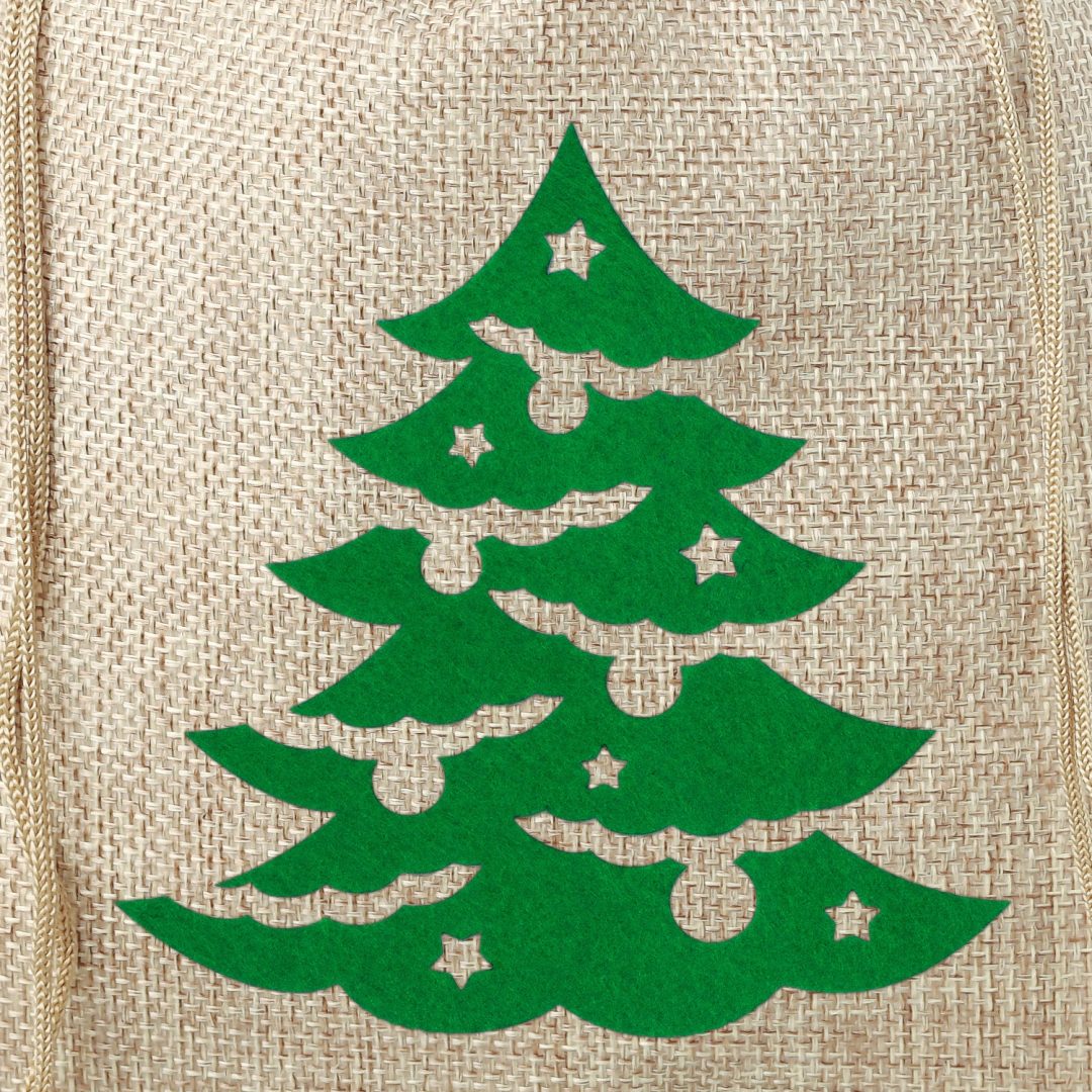 Sacco di iuta 30 x 40 cm - Natale Sacchi di iuta