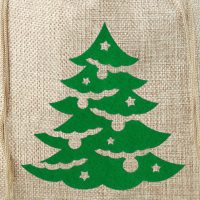 Sacco di iuta 30 x 40 cm - Natale Sacchi di iuta
