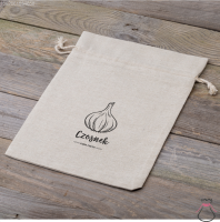 Sacco tipo lino con stampa 22 x 30 cm - per aglio (PL) Giardino e piante di casa
