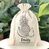 Sacco tipo lino 30 x 40 cm con stampa - frutta (EN) Sacchi di lino