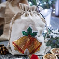 Sacco tipo lino con stampa 26 x 35 cm - Natale / campana Tutti i prodotti