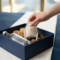 Sacchetti di cotone ecologici come confezione naturale per regali.