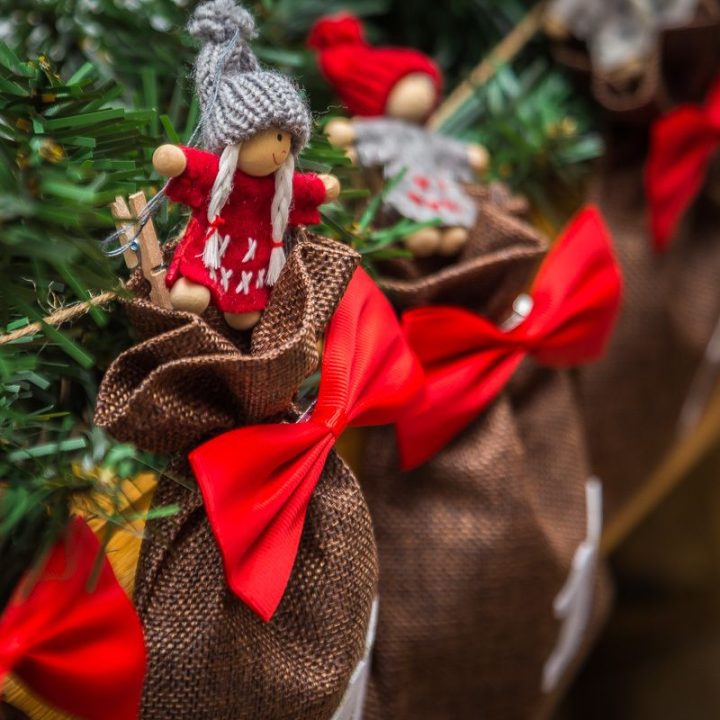 in tessuto 10 x 5 cm - rossi Feste e occasioni speciali