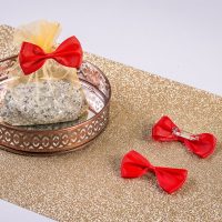 in tessuto 7 x 3 cm - rossi Feste e occasioni speciali