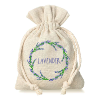 Sacchetti tipo lino 10 x 13 cm con stampa lavanda Sacchetti per lavanda