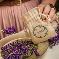 Sacchetti tipo lino 10 x 13 cm con stampa lavanda Lifehack: idee intelligenti
