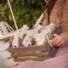Sacchetti tipo lino 10 x 13 cm con stampa lavanda Sacchetti di lino