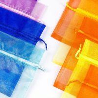 Sacchetti di organza 12 x 15 cm - mix di colori primaverili Candele