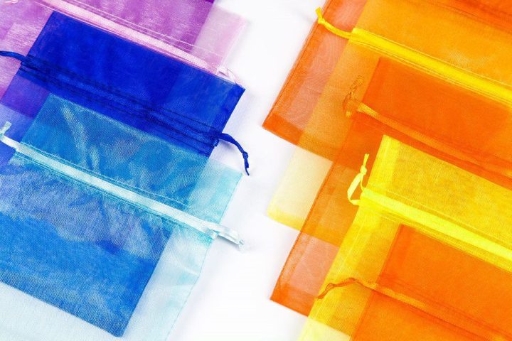 Sacchetti di organza 12 x 15 cm - mix di colori primaverili Candele