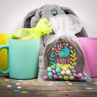 Sacchetti di organza 13 x 18 cm con stampa Pasqua