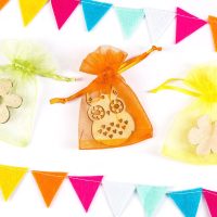 Sacchetti di organza 7 x 9 cm - mix di colori primaverili Sacchetti per frutta