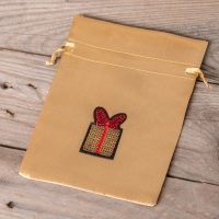 Sacchetti di raso 12 x 15 cm – oro – Regalo Natale