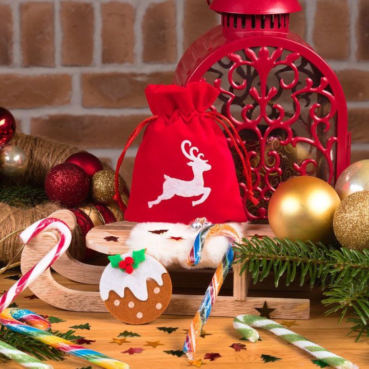 Sacchetti di velluto 10 x 13 – cervo bianco IT Sacchetti con stampa