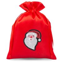 Sacchetti in raso 13 x 18 cm – Natale – Babbo Natale Sacchetto di Natale