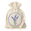 Sacchetti tipo lino 9 x 12 cm con stampa lavanda Sacchetti per lavanda