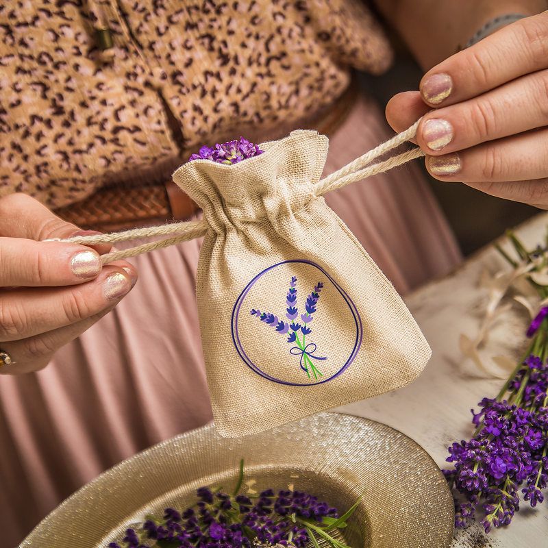 Sacchetti eleganti in organza per lavanda essiccata