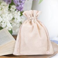 Sacchetti di cotone 10 x 13 cm - naturale Festa della Donna