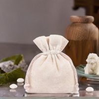 Sacchetti di cotone 10 x 13 cm - naturale