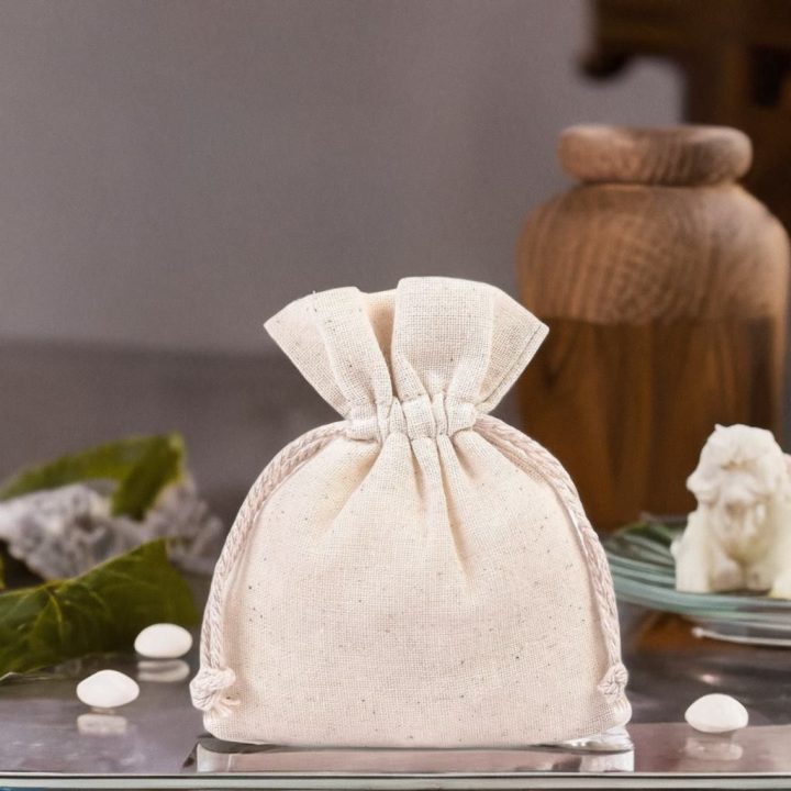 Sacchetti di cotone 10 x 13 cm - naturale