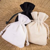 Sacchetti di cotone 10 x 13 cm - nero Lavanda e fragranze essiccate