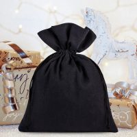 Sacchetti di cotone 11 x 14 cm - nero Decorazione di interni