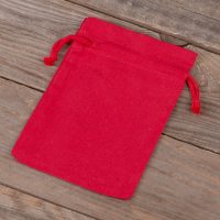 Sacchetti di cotone 11 x 14 cm - rosso Festa della Donna
