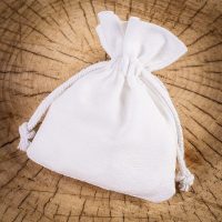 Sacchetti di cotone 12 x 15 cm - bianco Festa della Donna
