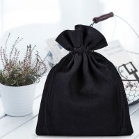 Sacchetti di cotone 12 x 15 cm - nero Decorazione della tavola