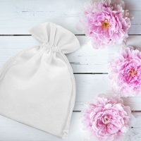 Sacchetti di cotone 13 x 18 cm - bianco Battesimo
