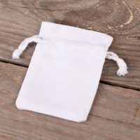 Sacchetti di cotone 6 x 8 cm - bianco Matrimonio e ricevimento di nozze