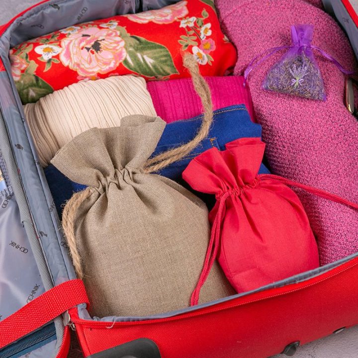 Sacchetti di cotone 9 x 12 cm - rosso Sacchetti rossi