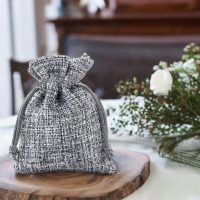 Sacchetti di juta 10 x 13 cm - grigio Lavanda e fragranze essiccate