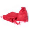 Sacchetti di juta 10 x 13 cm - rosso Sacchetto di Natale