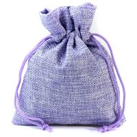 Sacchetti di juta 6 x 8 cm - lilla Decorazione della tavola