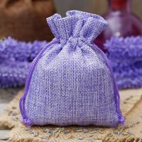 Sacchetti di juta 6 x 8 cm - lilla Lavanda e fragranze essiccate
